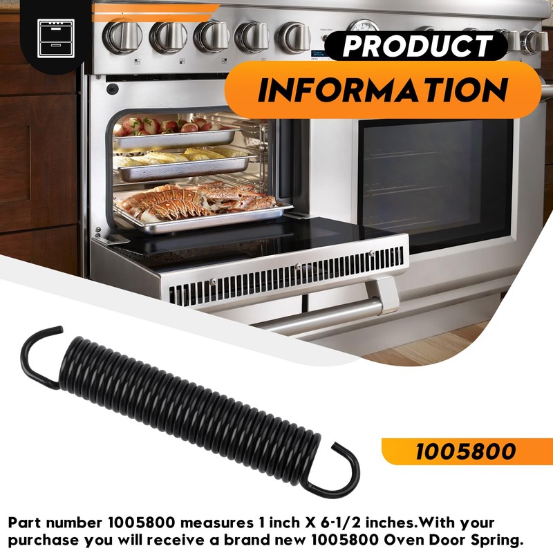 1005800 Oven Door Spring 1 inch x 6-1/2 inches Includes