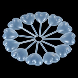 AKOAK 50 Pieces 4ml Disposable Clear Heart Shape Plastic Pipettes Liquid Dropper Pipette Liquid Injector for Jam,Cupcakes,Chocolate,Strawberries,Ice Cream