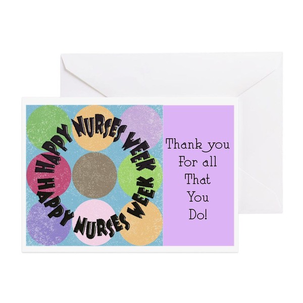 CafePress Nurse Week May 6Th Greeting Card (10-pack), Note Card with Blank Inside, Birthday Card Glossy