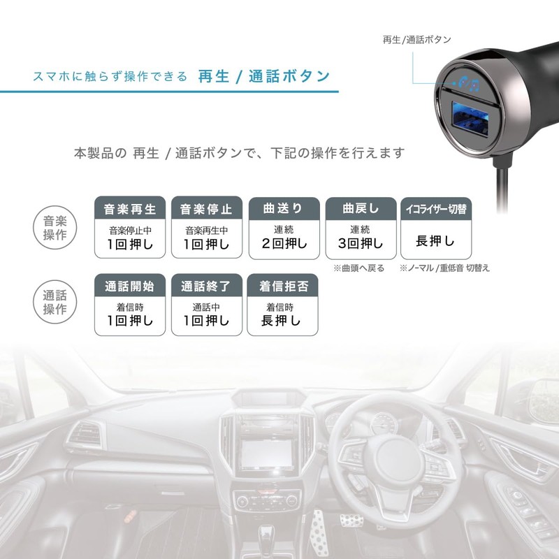 Kashimura NKD-244 Smartphone/Tablet Music & Audio Wirelessly Connected to Car