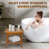 20" Premium Teak Shower Bench with Shelf & Handle, Solid