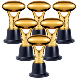 Conderyang 24PCS Small Gold Football Trophies 5.8 Inch Trophy Award Fantasy Football Medals for Team Mini Trophies Bulk Championship Game Day Participation Competitions Ceremony Party Favors