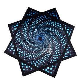 BVCY Flowstar Beginners Spinning Cloth Flow Star Juggling and Skill Toy Fingertip Rotating Flow Toy Dapo Star Blue (R01-Style2)