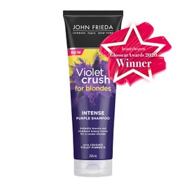 John Frieda Violet Crush Intense Purple Shampoo, Shampoo for Brassy Blonde Hair, with Violet Pigments, 250 ml