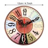 Akozon 5 1 4 Inch Clocks, Style Round Antique MDF
