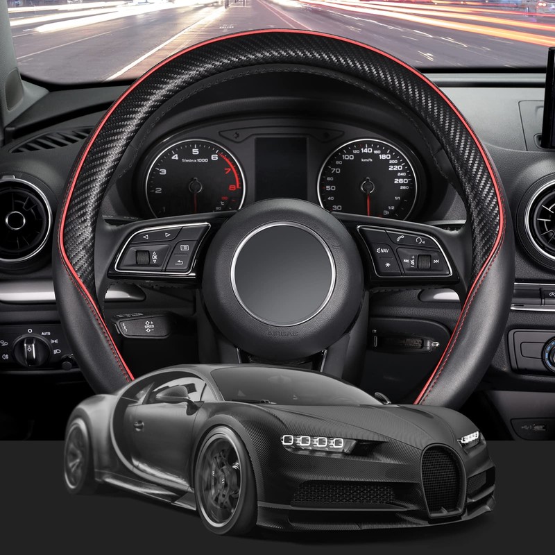 SEG Direct Car Steering Wheel Cover Universal Standard Size 14