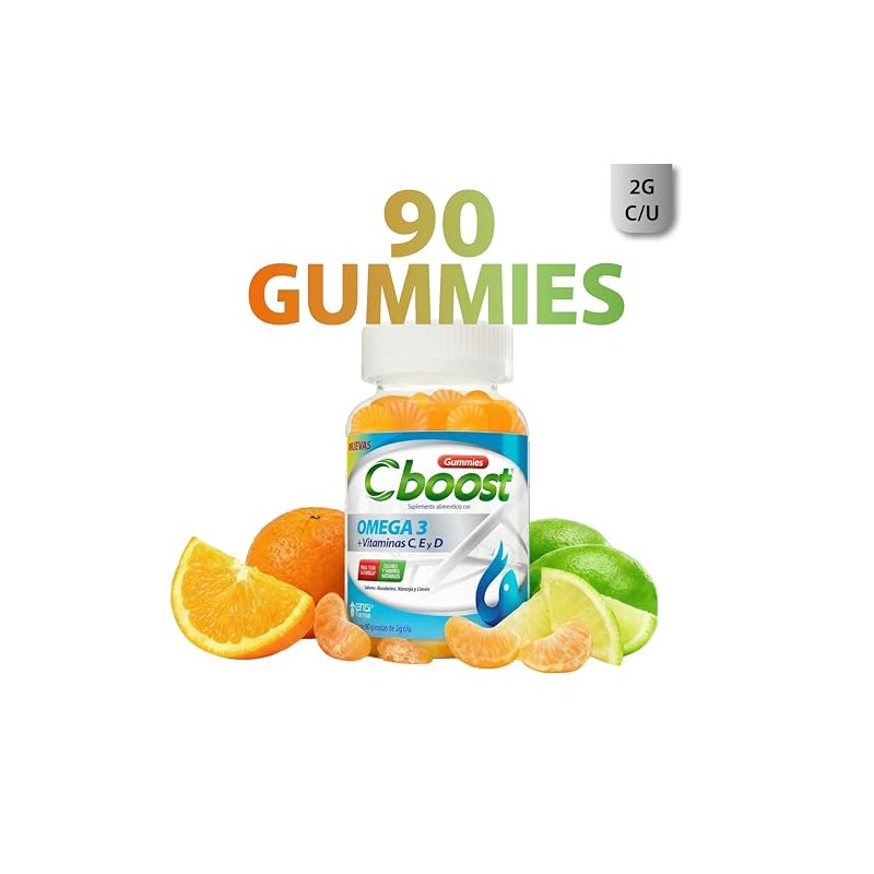 C-Boost - Gomitas con Omega 3 y Vitaminas C, E