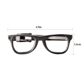 Yoursfs Necktie Clip Glasses & Mustache Design Funny Playful Men’s Accessories Valentine's Day Gift for Men