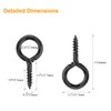 Powlankou 160 Pieces 1 inch Screw Eyes, Black Zinc Plated