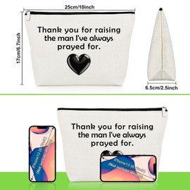 Mother of Groom Gifts from Bride Makeup Bag Mom in Law Gifts from Daughter in Law Mother's Day Cosmetic Bag for Mum Funny Wedding Day Present Christmas Birthday Present for Her Travel Makeup Pouch