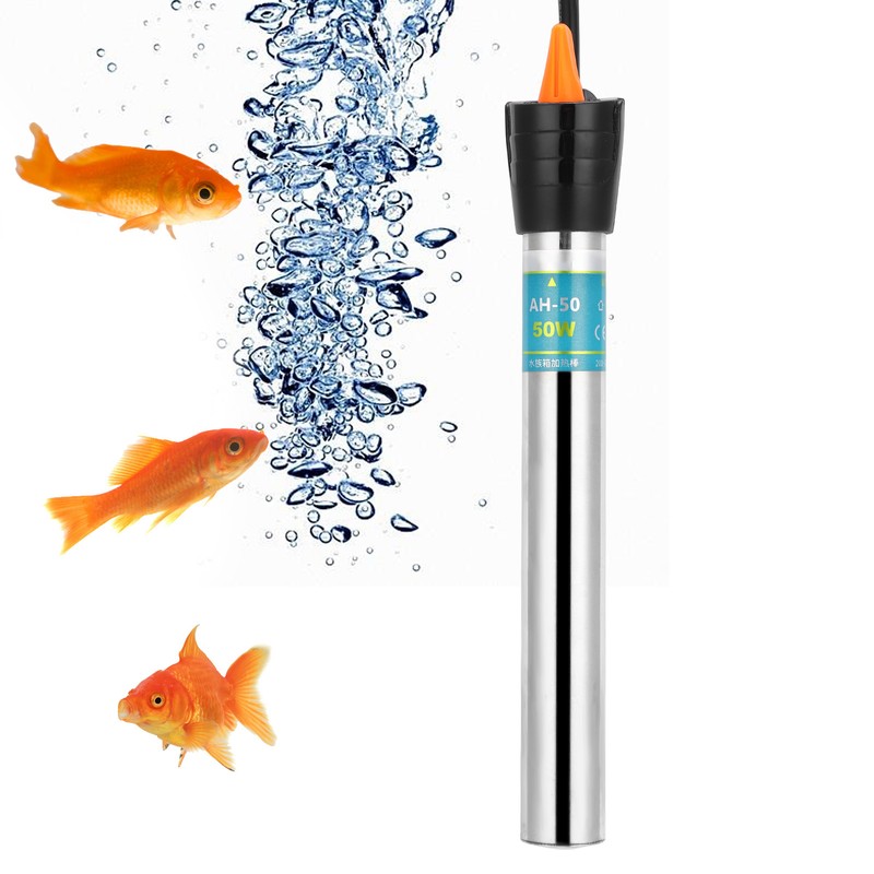 220‑240V Submersible Aquarium Heater Stainless Steel Adjustable Fish Tank Heater50W