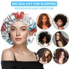 BHAHB 2PCS Satin Hair Bonnet Silk Bonnet for Sleeping Adjustable
