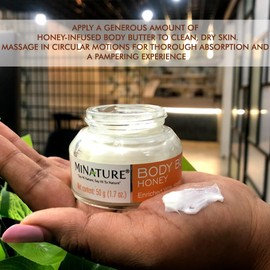 Minature Body Butter | Enriched with honey | Shea Butter, Cocoa butter, Mango Butter | Non-Greasy Moisturizer Lotion | Vegan Cruelty-Free Made in India - 50g (1.7oz)
