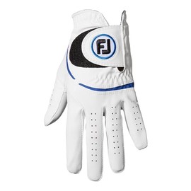 FootJoy FGWF23WB-25 Weathersoff White/Blue Golf Gloves, Left Hand Worn (Right-Handed), Men's, 9.8 inches (25 cm), multicolor (white / blue)