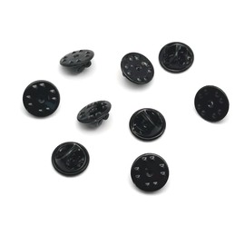 50 Pack Metal Pin Backs Lapel Pin Backs Locking Clasp Butterfly Clutch Tie Tacks Pin Back for Brooch Tie Hat Badge Insignia Replacement (Black)