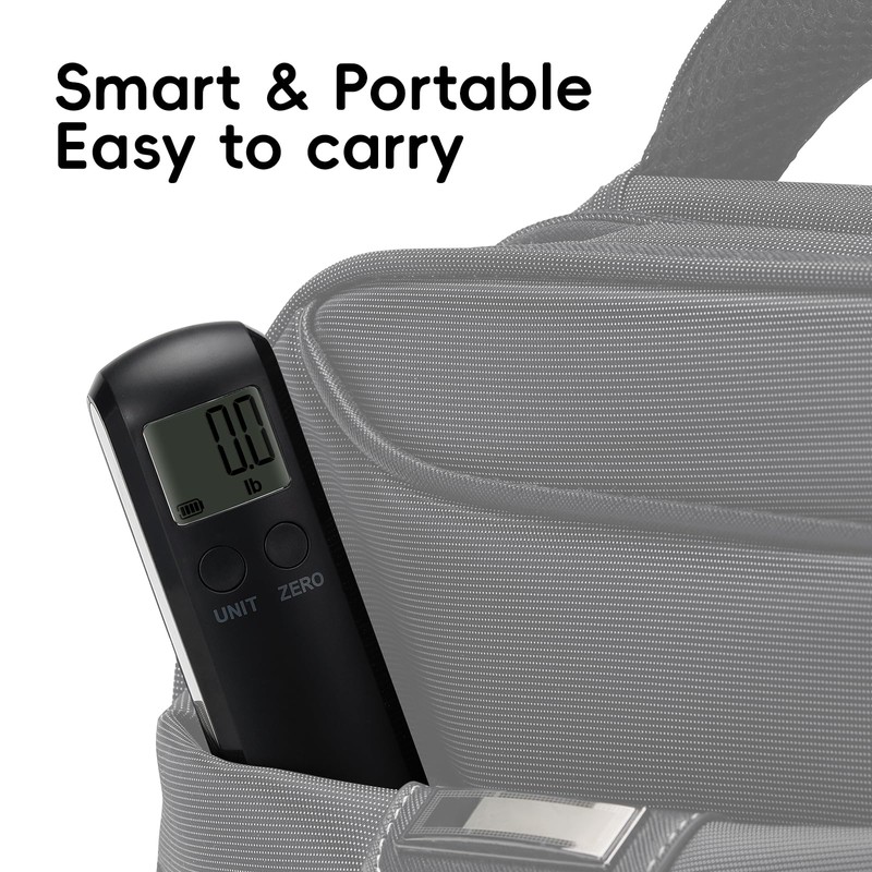 TADA 110 lbs Travel Luggage Scale Battery-Free Portable Digital Hanging