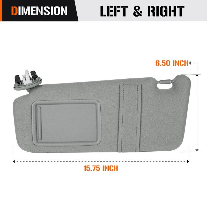 Left & Right Sun Visor with Light for Toyota Camry