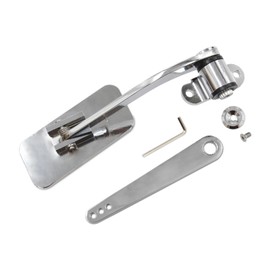 Gxencks Aluminum Polished Street Rod Throttle Gas Pedal Assembly Fit for Chevy Ford Mopar (Gas Pedal)