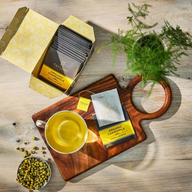 Taylors of Harrogate Organic Chamomile Herbal Tea, Individually Wrapped Bags,