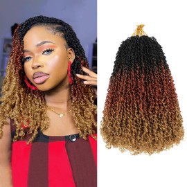 Pre-Looped Yanky Twist Crochet Hair for Black Women,14in,8-Pack,OT30/27