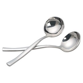 Qskely 3-Piece Stainless Steel Gravy Ladle Spoons, Soup Ladle Spoon, Gravy Soup Spoon