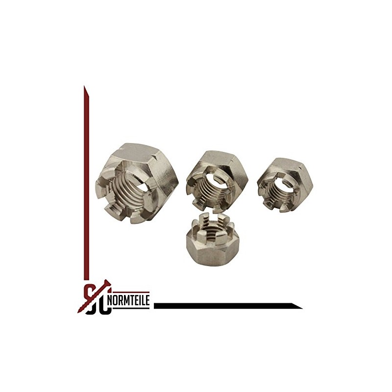 Crown Nuts - M16 - (Pack of 2) - DIN