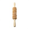 Wooden acupressure roller massage stick