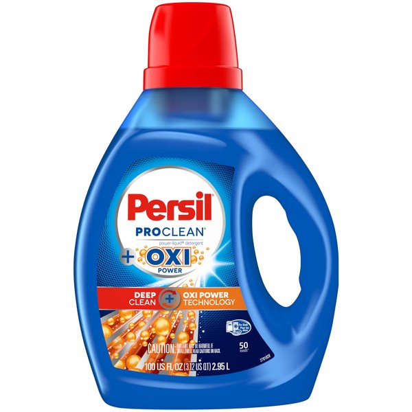 Persil ProClean Liquid Laundry Detergent, High Efficiency (HE), Plus OXI Power, 100 Ounce, 50 Total Loads