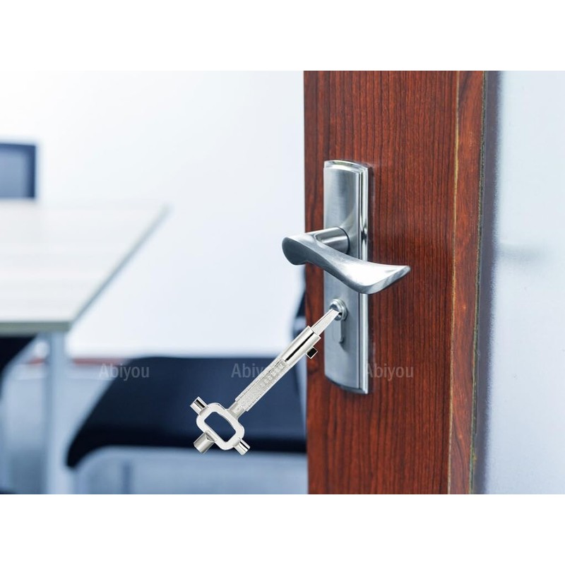 Abiyou Pack of 2 Universal Construction Keys, Zinc Alloy Architect