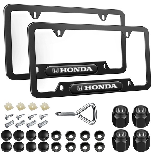 2 Pack License Plate Frames for Honda, Car License Plate