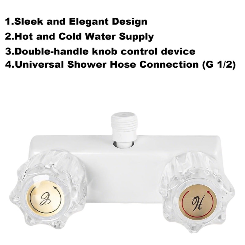 RV Shower Faucet with Shower head and Hose - Non-Metallic