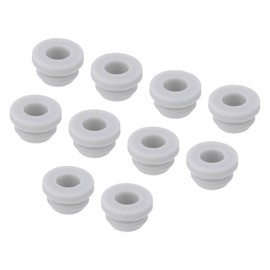 QUARKZMAN Pack of 20 Snap Rubber Grommet Connectors Mounting Diameter 8mm ID 5.5mm Narrow Groove Width 2mm Seal Anti-Scratch for Electric Box Cable Pipes Grey