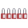 5 Set Lockout Tagout Locks Chrome Plated Nylon Loto Safe