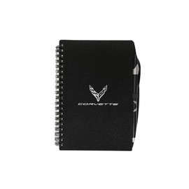 SR1 Performance C8 Corvette Spiral Bound Journal/Notebook w/Stylus Twist Action Pen : Black