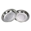 Zerdyne Set of 4 Dinner Serving Plates, Stainless Steel Round