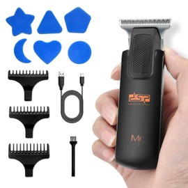 DSP Peanut Cordless Hair Trimmer for Men, High-Speed 7600RPM Clipper, Bald Head & Face Shaver with LED Display, Quick Charge 1.5Hrs & 50Min Runtime