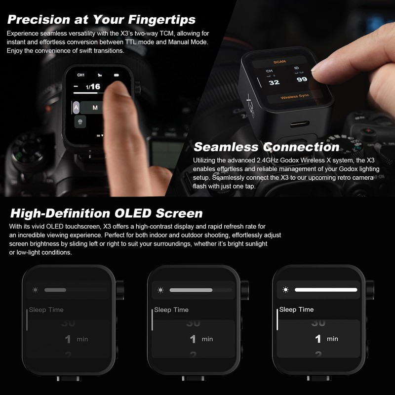 Godox X3C X3 C X3-C TTL Wireless Flash Trigger Compatible