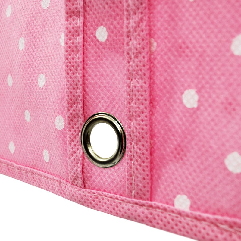 HANGERWORLD Single Pink Polka Dot Breathable Garment Coat Cover Bag-for