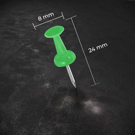 600 Multi Color Push Pins for Bulletin Board Thumb Tacks for Wall Corkboard Map Calendar Photo -Home Office Craft Projects Heavy Duty Plastic Head Steel Pin (Multi Color 600)