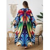 Yanziliu Kaftan Dresses Plus Size V-Neck Women's Swimwear Cover Ups