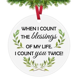 Christmas Ornaments for Family Couple Friendship Appreciation Gifts Ceramic Ornament for Best Friends Sister Brother Thank You Gifts for Coworker Leader Christmas Tree Decoration Gifts Birthday Gifts