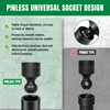 3/8'' Drive Pinless Universal Impact Extension Socket Set, CR-Mo Steel