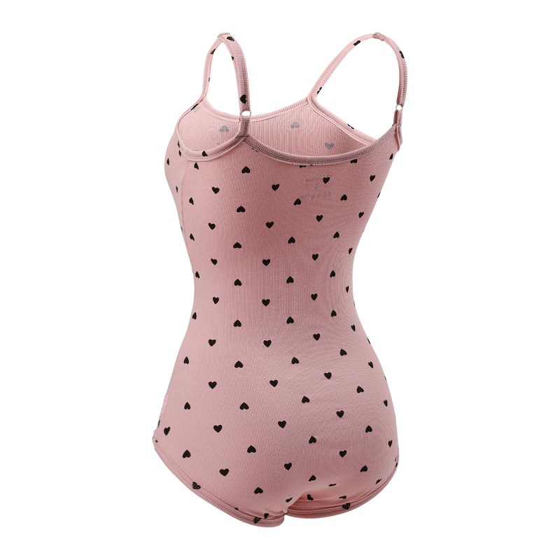 CutiePlusU Cotton Button Crotch Adult Sling Onesie Bodysuit Pyjamas Romper,