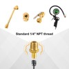 NQEUEPN 2pcs Brass Air Inflator Adapter, 1/4" NPT (M) to