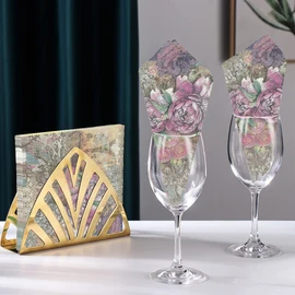 Servilletas de papel de 40 unidades, diseñadas con estampado de flores clásico, servilletas de cóctel, servilletas para boda, cena y fiesta, servilletas de papel de 2 capas, 6.5 x 6.5 pulgadas (RetroFlower 11)