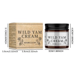 Wild Yam Cream, 2 Counts/set Natural Moisturizing Cream for Women, Deep Moisturization Skin Care Product for Women & Men