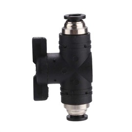 ANKROYU 2-Way Airs Flows Control, Plastic CO2 Regulator Manual On/Off Switch Valve, Aquarium Airs Flows Control, CO2 Airs Flows Switch for 6mm Pipe