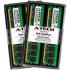 A-Tech 8GB (4X 2GB) Memory RAM Kit for Dell OptiPlex 960, 760, 755 (MT, DT, SFF) - DDR2 800MHz PC2-6400 Non-ECC DIMM Upgrade