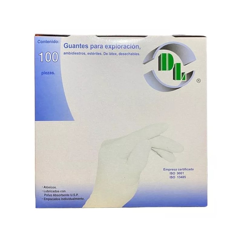 Guante Estéril Para Exploración Látex Desechable Chico