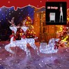 Lighted Christmas Decorations Reindeer & Sleigh Deer Set with LED